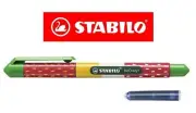 STABILO beCrazy! Rollerball Pen with 1 Blue Standard Ink Cartridge - Strawberry
