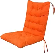 High Back Chair Seat Cushion Dining/Kitchen/Office Chair Pads with Ties Thickened One-Piece Rocking Chair Cushion, Indoor/Outdoor Furniture Patio Chair Cushion(Orange,100x45cm1pc)
