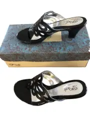 EURO SOFT by Sofft Slip on Sandals Maya Black Size 8