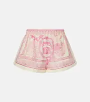 [Versace] Versace Underwater Barocco voile shorts AU 16 pink