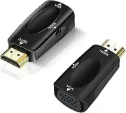 VIEVRE HDMI VGA Adapter, HDMI to VGA, VGA to HDMI Adapter, HDMI to VGA, HDMI to VGA Adapter, HDMI to VGA Adapter, HDMI to VGA for Computer, Laptop, PC, Monitor, HDTV, Pack of 2