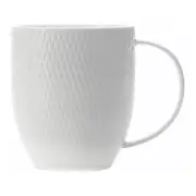 Maxwell & Williams Porcelain 370ml Basics Diamonds Coupe Mug Coffee Cup White
