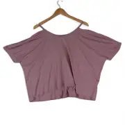 Ariat Flowy Francesca Top Nostalgia Rose Oversized Fit Split Neck Shark Bite Hem