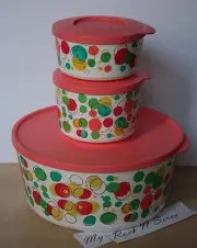 Tupperware Large Container Twist, Stack & Store Seal Set 3 New