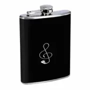 Treble Headphones Em1 Flask 8oz Stainless Steel Hip Drinking Whiskey