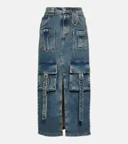 [Blumarine] Blumarine Denim midi skirt AU 8 blue