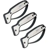 3 PACK AccuSharp Pro Tool Knife Reversible Tungsten Carbide Sharpeners w/ Rubber