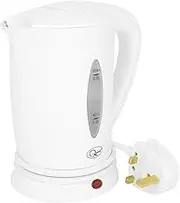 Quest 35440 Compact Travel Kettle / 0.5 litres / 600 Watt/Dual Voltage/Indicator Light/Includes 2 Cups/White