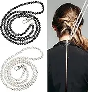2 Packs Zipper Helper Pull for Dress Zipping Up Down Yourself (Black White)