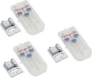 3 Set Silver Twin Brother Stretch Machine Needle Double Needle for Brother Singer Sewing Machine Needles Double Twin Needles Pins Sewing Machine Accessories Domestic Sewing Machine Needle