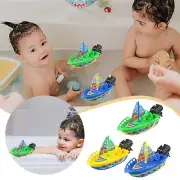 1PC Random Color Wind Up Boat Bathtub Toy Set Funny Windup Speed Boat Bathtub