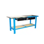 SP Tools Heavy Duty Workshop Bench Combination Stainless Steel & Rubber Worktop