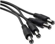 HOMSFOU Dc Cable Adapter CCTV Power Splitter Cable 2.1mm Jack to 4 Male Plugs Extension Cord