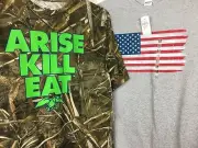 Shirt Lot (2) Duck Commander / American Flag Men's Medium M New Plus a New Book