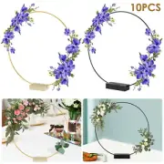 10Pcs Floral Hoops 10 Inch Metal Floral Wreath Rings with 10 Holders ToDcd