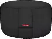 Round Fire Pit Cover - 32 Inch Waterproof Heavy Duty Fade Resistant Black