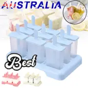 9 Cells Block Moulds Ice Cream Mold Icy Pole Jelly Pop Popsicle Maker Mould V$