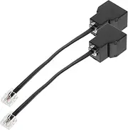 Homoyoyo 2pcs Rj11 Adapter Phone Splitter for Home Phone Jack Splitter Flat Plug