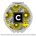 Gift Compact Mirror : Abstract Arabesque Yellow Modern Contemporary Home Decor