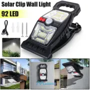 Solar Clip Light Super Bright LED Lamp Dusk To Dawn Solar Wall Lamp Adjustable