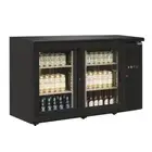 2 Door Back Bar Fridge 350L Polar U-Series Bottle Can Drinks Cooler Display