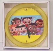 Cocomelon Yellow 7" Novelty Wall/Desk Clock. Brand New Kids