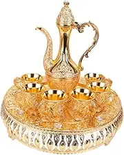 Generic European Turkish Coffee Set,Beverage Drinkware Turkish Teapot,Coffee Pot,Tea Service Set,Serving Set for Dining Room,Home