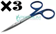 Set of 3 Dental Micro Iris Scissors Straight 4.5" Sharp/Sharp Universal New 2024
