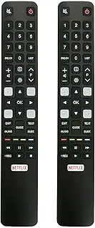 (Pack of 2) Universal Remote Control for TCL, FFALCON, IFFALCON - Direct for All TCL Remote Control LED 4K UHD HDR Smart Android TVs, with Shortcut Button for Netflix, RC802N
