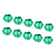 447Pcs 14x11mm Fake Ice Cube Acrylic Crystal Rock Fake Diamond Green