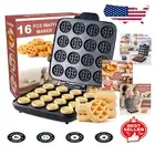 Efficient 16-Hole Mini Waffle Maker with Non-Stick Innovation for Fast Breakfast