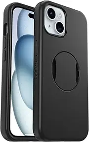 OtterBox OtterGrip Symmetry Case for iPhone 15 / iPhone 14 / iPhone 13 for MagSafe, Drop Proof, Protective Case with Built-in Grip, 3X Tested to Military Standard, Black