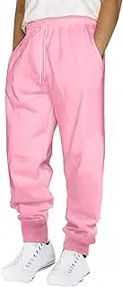 Men's Baggy Sweatpants Fleece Workout Running Athletic Joggers Pants Stretch Drawstring Elastic Waist Tapered Trousers
