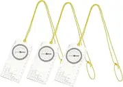 STOBOK 3pcs Outdoor Compass Portable Positioning Compass Ruler for Hiking Camping Backpacking Lightweight Navigation Tool for Reading