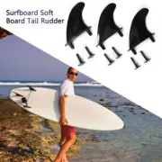 3Pcs Soft Surf Fins Top Surfboard Thruster 6 Fins Screws Surfing Accessories AU