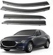 Side Wind Deflectors, Compatible with Mazda 3 Sedan MK4-BP 2020-2024 Wind Sun Rain Visor Deflectors Windows Shield
