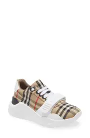 burberry Regis Check Sneaker in Archive Beige at Nordstrom, Size 6Us