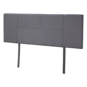 Linen Fabric Queen Bed Headboard Bedhead - Grey