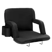 VEVOR Stadium Seat with Back Support, Wide Bleacher Seat Back, Folding Padded Cushion Stadium Chair, Portable Reclining Chair with Hook Pocket Cuphold