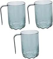 CRILSTYLEO 3pcs Nordic Style Toothbrush Cup Set Lightweight Reusable Plastic Holders for Home and Travel Elegant Bathroom Drinking Cups for Family Use Versatile Toothpaste Containers