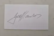 GEOFF LAWSON CRICKET SIGNED IN PERSON NEAT CARD ENGLAND ASHES AUSTRALIA