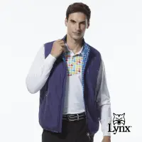 在飛比找momo購物網優惠-【Lynx Golf】男款薄鋪棉防風保暖Lynx繡花雙面穿千