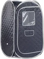 Portable Sauna Tent, Foldable One Person Full Body Spa for Detox Therapy Without Steamer - BlackG