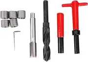 10Pcs Thread Repair Kit with Twisted Drill M18x1.5 Threaded Inserts Tap Wrench Thread Repair Tool