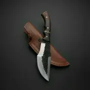 custom handmade Carbon steel 12" tracker knife rose wood handle full tang blade