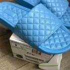 APL Women's Lusso Slide Sandals Coastal Blue Size 9 Quilted Casual