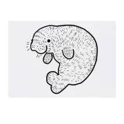 'Cute Manatee' Temporary Tattoos / Transfers (TO00025992)