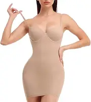 Women Seamless Bodysuit Built-in Bra Shapewear Tummy Control Slips Waist Trainer Full Body Shaper Slimming