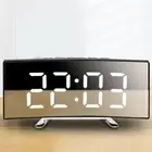 Creative Mirror LED Digital Clock Snooze Night Mode Desk Alarm Clock for Bedroom