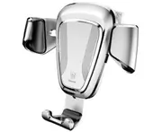 Creative Gravity Bracket Car Sensor Mobile Phone Holder Car Air Outlet Navigation Mobile Phone Holder Can Be Rotated-Silver